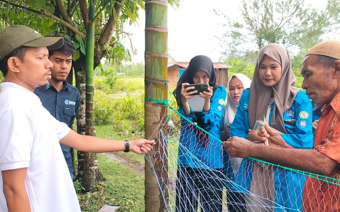 Penerapan Teknologi Jaring Udang (Trammel Net) dalam Praktikum Mahasiswa Perikanan Universitas Teuku Umar