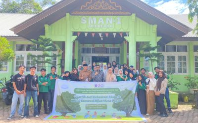 Himpunan Mahasiswa Sumber Daya Akuatik Edukasi Pemanfaatan Ecobrick pada siswa SMA Negeri 1 Meureubo