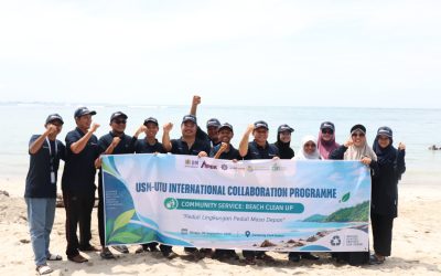 Wujudkan Kepedulian Lingkungan, Prodi Sumber Daya Akuatik FPIK Universitas Teuku Umar Gelar International Collaboration Programme: Beach Clean-Up di Pantai Lhok Bubon