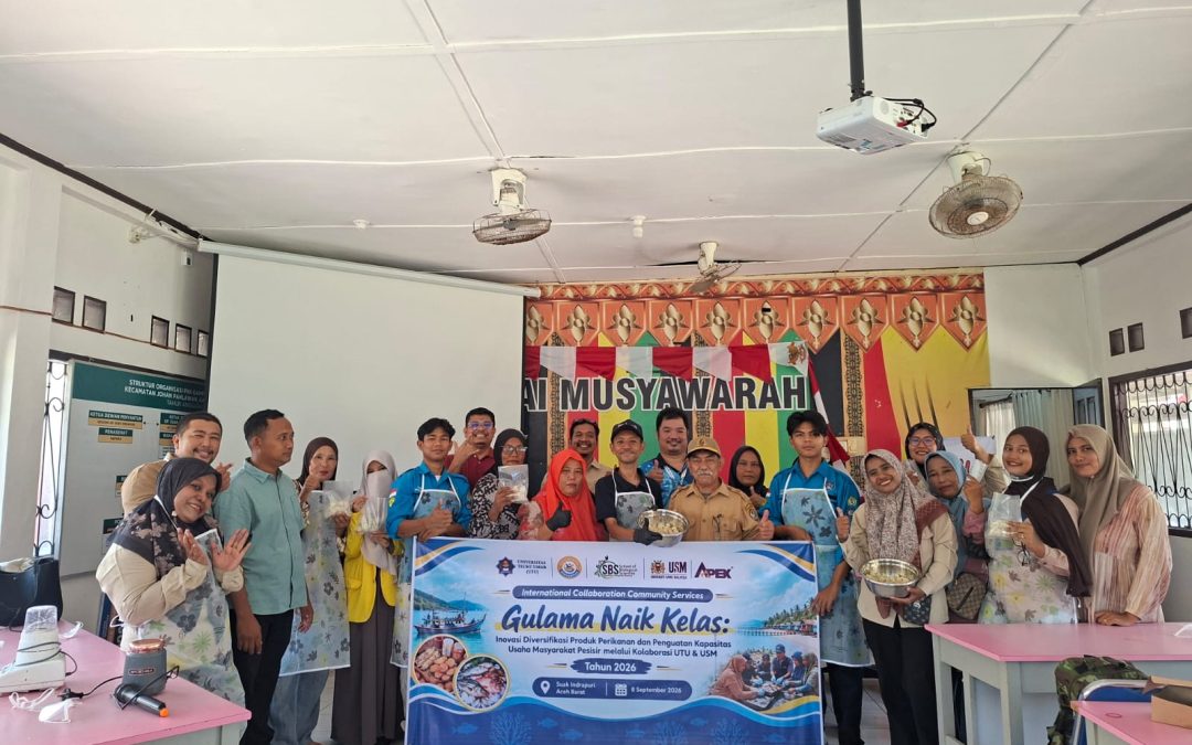 Kolaborasi Internasional Prodi Perikanan UTU dan SBS USM: Ikan Gulama Naik Kelas Jadi Produk Bernilai Tambah di Suak Indrapuri.